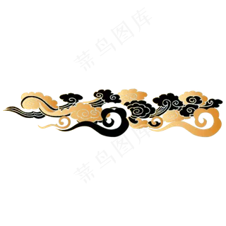 中国风描金烫金云纹