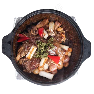 砂锅黑椒牛仔骨,免抠元素