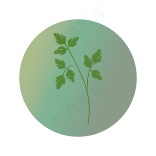 端午节艾草装饰图