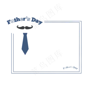 英文字体父亲节边框