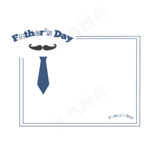 英文字体父亲节边框