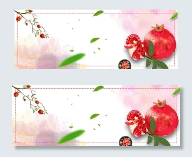 红色清新石榴红了电商banner 红色清新石榴红了电商banner