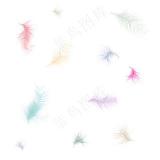 彩色羽毛可商用元素,免抠元素
