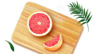 橘子血橙水彩手绘风