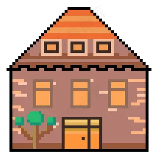 像素风格古朴小房子