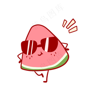 夏日墨镜西瓜