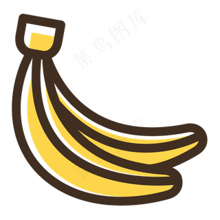 卡通黄色香蕉简笔画