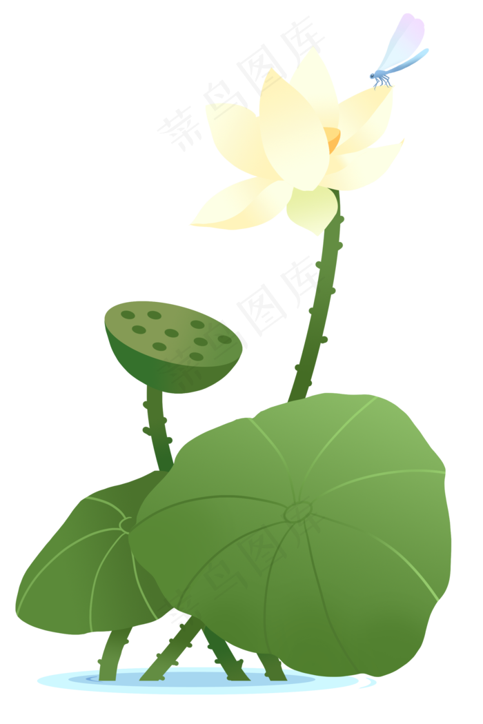 夏季节气荷花荷叶(2000X3000(DPI:300))psd模版下载