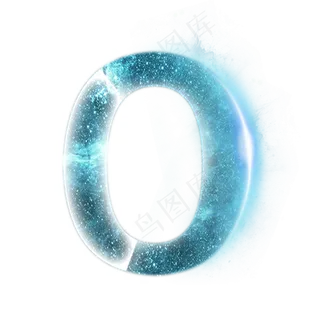 炫酷星空光效分割数字O