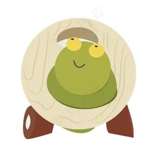 手绘矢量青蛙玩偶装饰图案