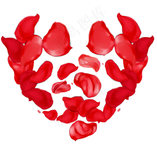 情人节花瓣装饰边框设计