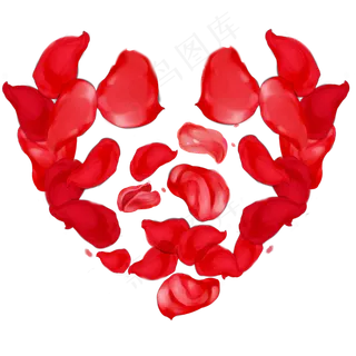 情人节花瓣装饰边框设计