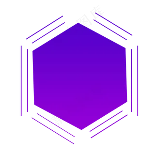 手绘水彩科技渐变紫色不规则图形