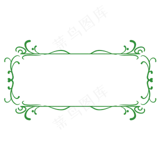 绿色欧式花纹标题框