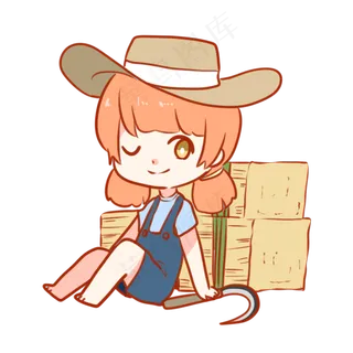 收割麦子的女孩