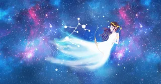 唯美梦想光芒夜空星座