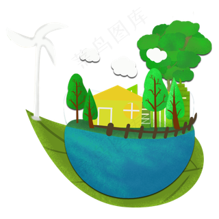 世界地球日载着地球漂浮创意元素