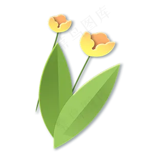 卡通黄色花朵下载