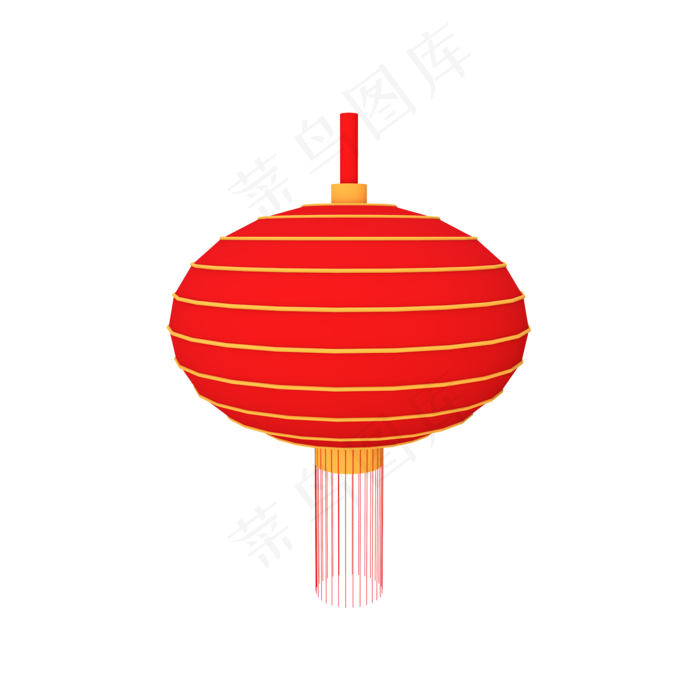 条形红色灯笼装饰,免抠元素