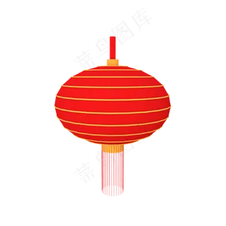 条形红色灯笼装饰,免抠元素