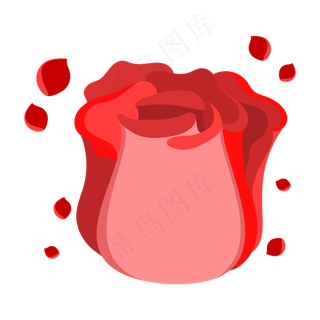 红色玫瑰情人节边框