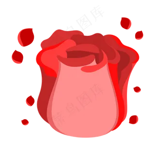 红色玫瑰情人节边框