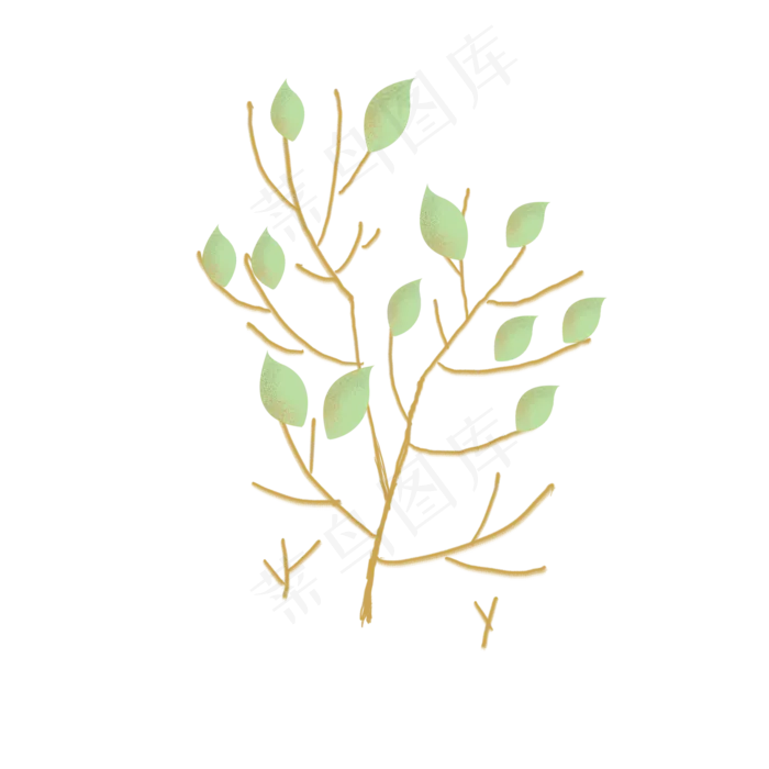 卡通植物树叶下载(2000X2000(DPI:300))psd模版下载