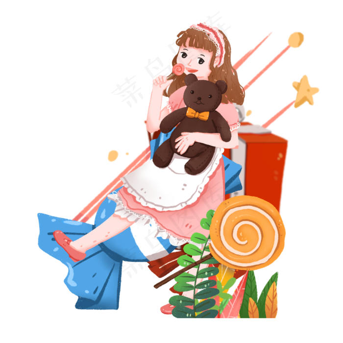 粉色蓬蓬裙小女孩