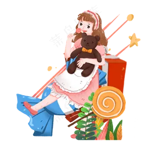 粉色蓬蓬裙小女孩