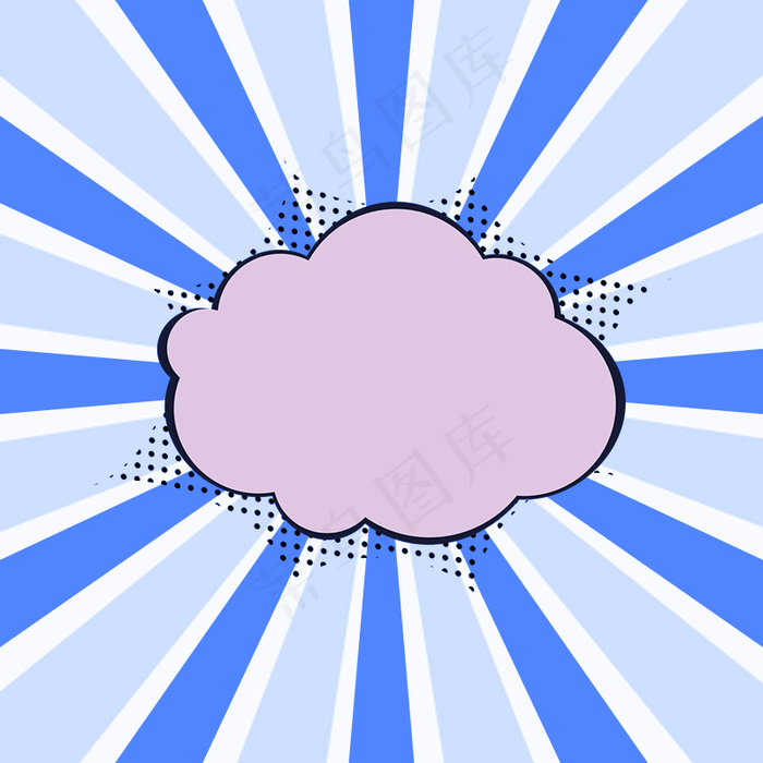 蓝色手绘漫画线条矢量素材主图