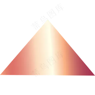 三角形玫瑰金矢量装饰