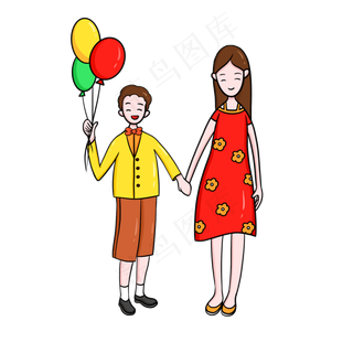 庆祝六一儿童节卡通免扣