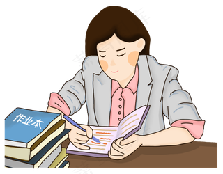 教师节老师在批改作业,免抠元素