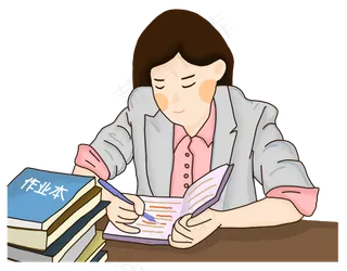 教师节老师在批改作业,免抠元素