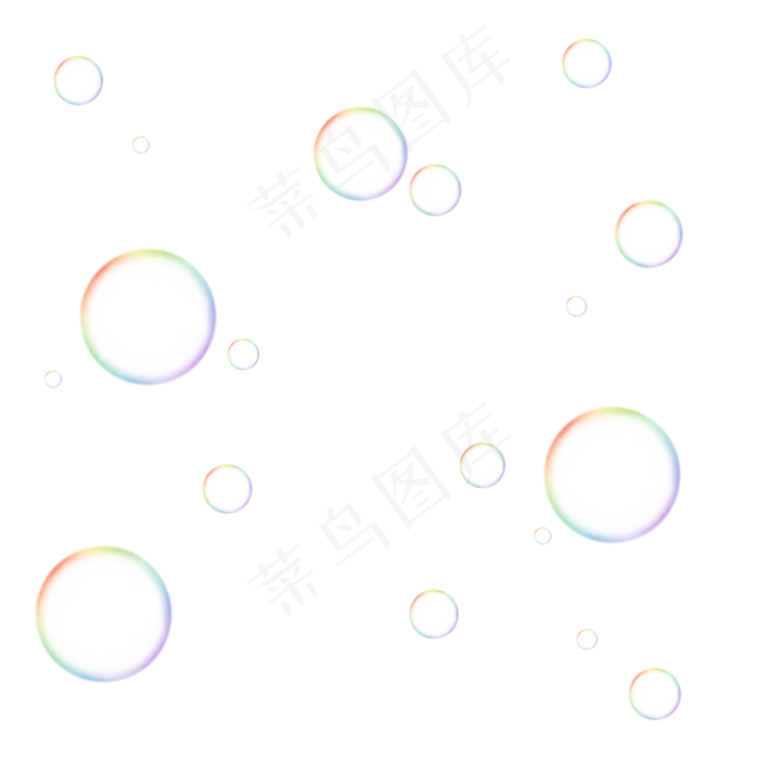 彩色气泡水泡,免抠元素(2000*2000px 300 dpi )psd模版下载