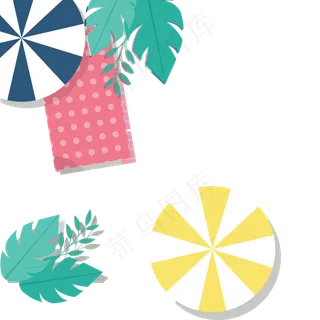 泳池夏威夷夏天游泳,免抠元素