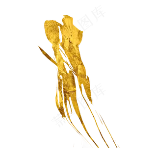 金色油漆女人体装饰,免抠元素