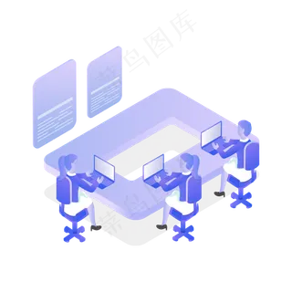 矢量卡通工作,免抠元素