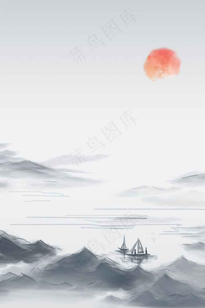 清明节水墨psd分层banner(3545*5315px 	      )psd模版下载