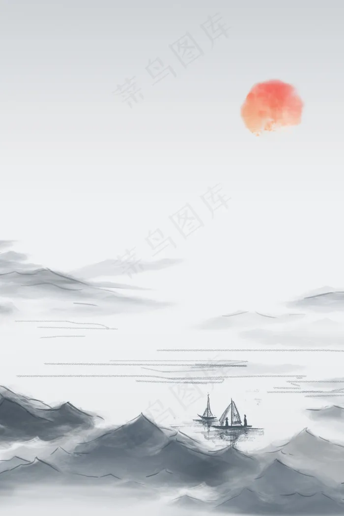 清明节水墨psd分层banner(3545*5315px 	      )psd模版下载