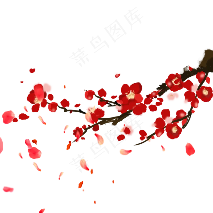 冬天梅花花瓣(2000*2000px 300 dpi )psd模版下载