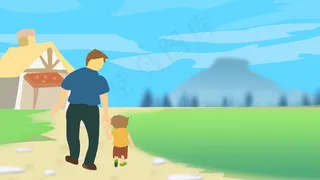 父亲节父子外出游玩