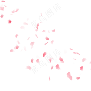 悬浮的粉色玫瑰花瓣