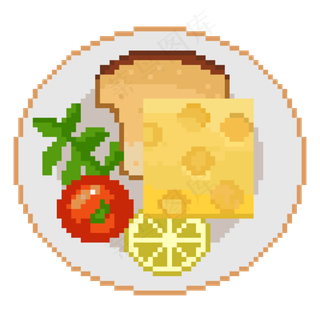 像素风格三明治