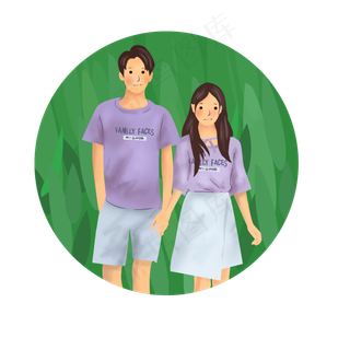 520手绘情侣素材