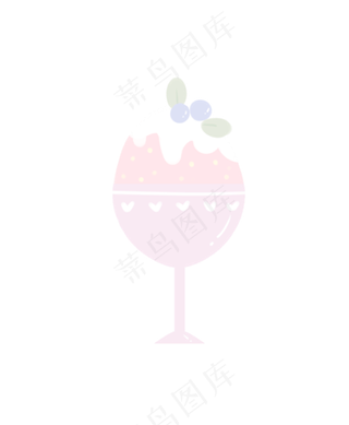 草莓蓝莓水果冰激凌