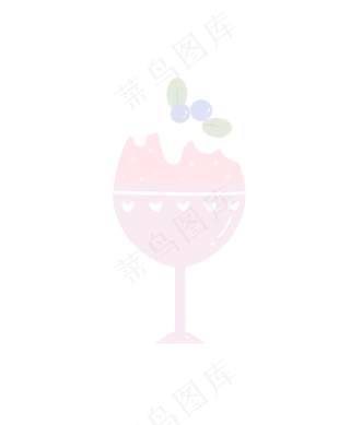 草莓蓝莓水果冰激凌