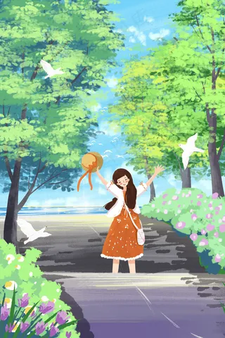 夏天治愈系风景小清新风格