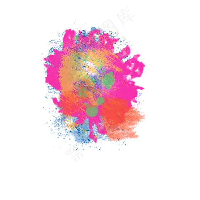 彩色水墨(2000*2000px 72 dpi )