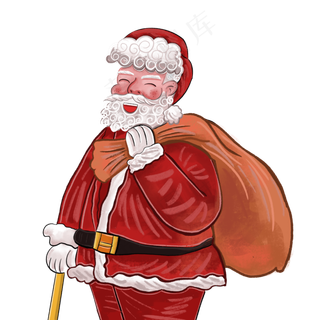 圣诞老人礼物包裹平安夜,免抠元素